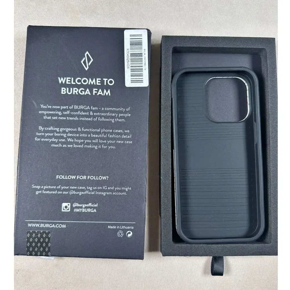 BURGA Wild Terrain iPhone 14 Pro Tough Case White Black Minimalist New Box
